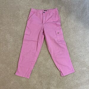 Dickies Relaxed Fit Cropped Cargo Pants Pink